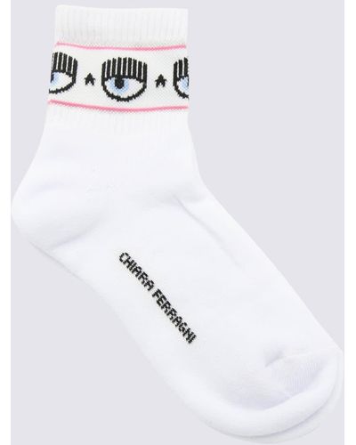 Chiara Ferragni Cotton Socks - White