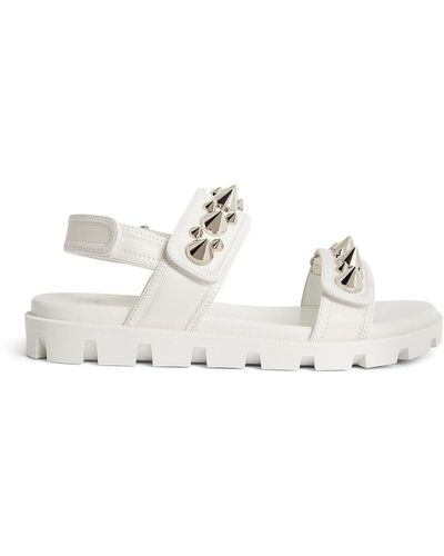 Christian Louboutin Spikita Cool Leather Sandals - White