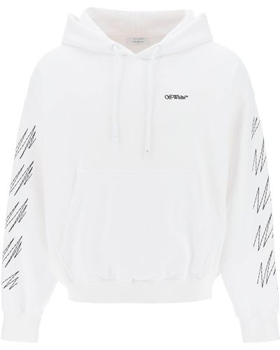 Off-White c/o Virgil Abloh Hoodie With Contrasting Topstitching - White
