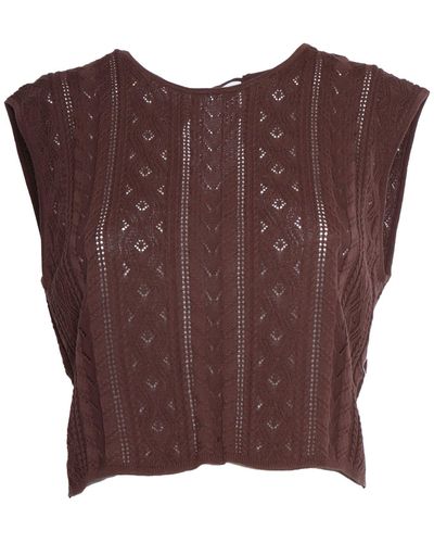 Ballantyne Perforated Top - Brown