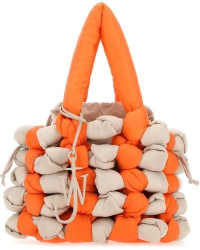 JW Anderson Two-tone Fabric Knitted Handbag - Orange