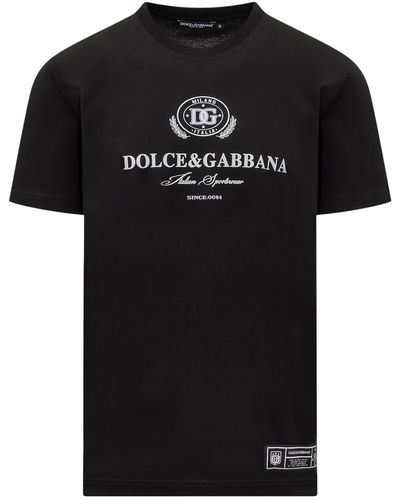 Dolce & Gabbana Dolce&Gabbana Italian Sportswear T-Shirt - Black