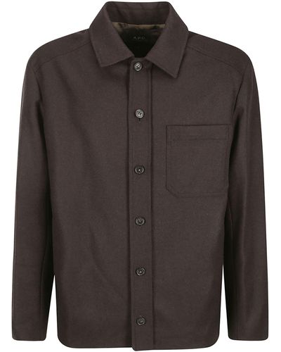 A.P.C. Wool Blend Shirt - Black