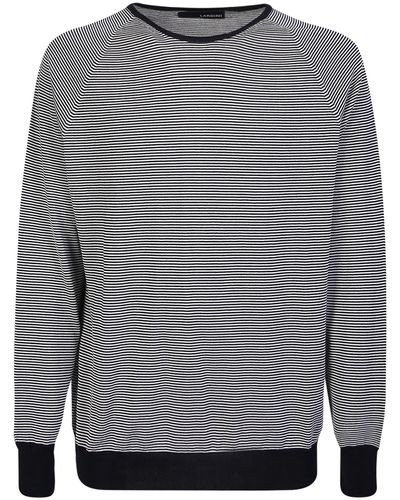 Lardini Striped Sweatshirt - Gray