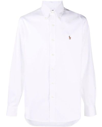 Polo Ralph Lauren Logo-embroidered Long-sleeve Shirt - White