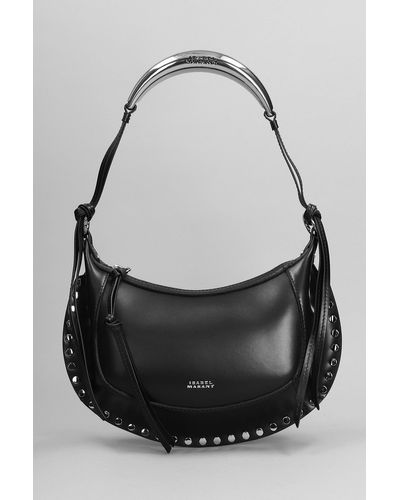 Isabel Marant Oskan Moon Shoulder Bag In Black Leather