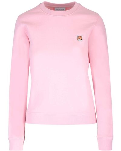 Maison Kitsuné Cotton Crewneck Sweater - Pink