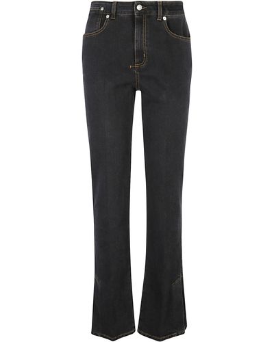 Alexander McQueen Regular Fit Flared Jeans - Black