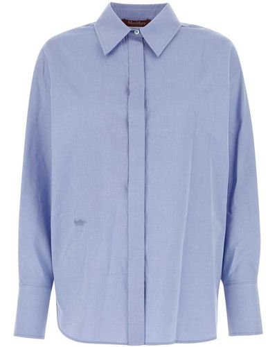 Max Mara Studio Light-blue Cotton Garenna Shirt