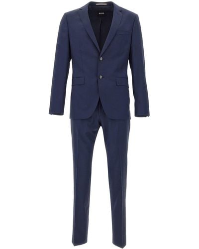 BOSS "h-reymond" Two-piece Wool Suit - Blue