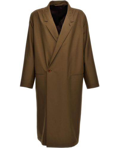 Lemaire Asymmetric Coats, Trench Coats - Natural