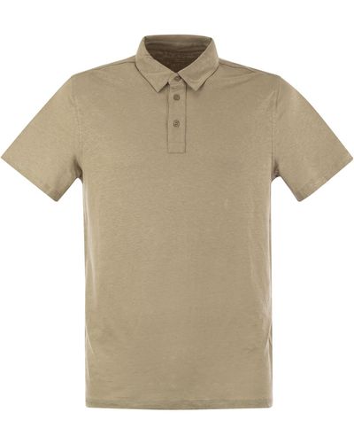 Majestic Filatures Linen Short-Sleeved Polo Shirt - Multicolour