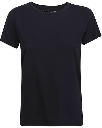 Majestic Filatures Majestic T-shirts And Polos Blue - Black
