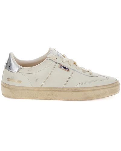 Golden Goose Soul Star Low Top Trainers With Metallic Heel Tab - White