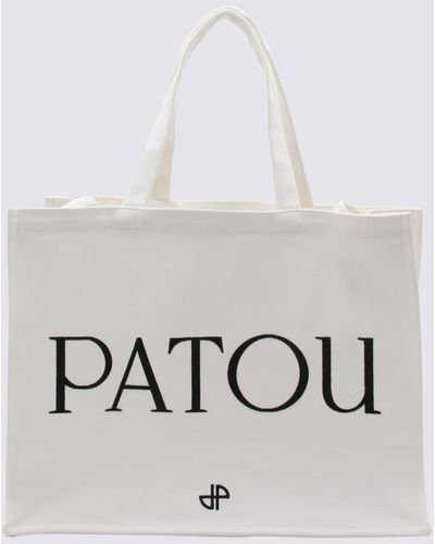 Patou Cotton Tote Bag - White