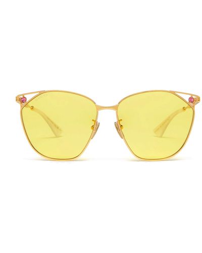 Gucci Gg1375sa Gold Sunglasses - Yellow