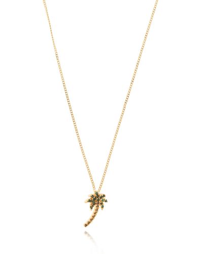 Palm Angels Necklace With Logo - Metallic