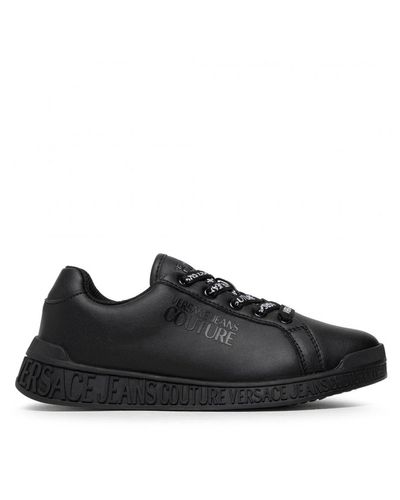 Versace Leather Sneakers - Black