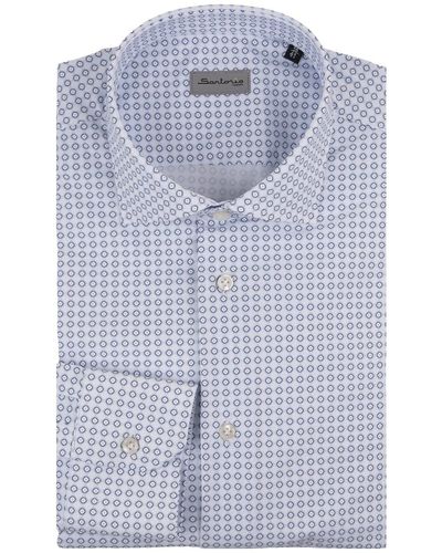 Sartorio Napoli Shirt With Pattern - Blue