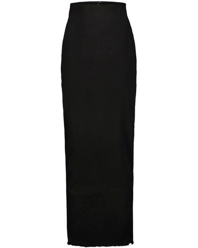 Rick Owens Dirt Pillar Denim Skirt - Black