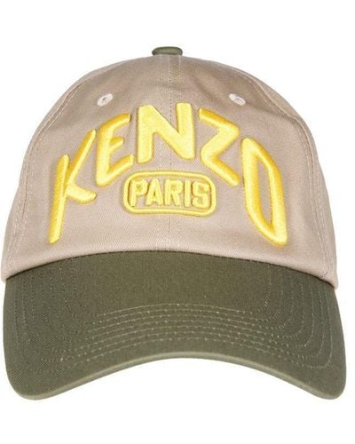 KENZO Logo Embroidered Curved-peak Baseball Cap - Yellow