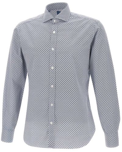 Barba Napoli Cotton Shirt - Grey