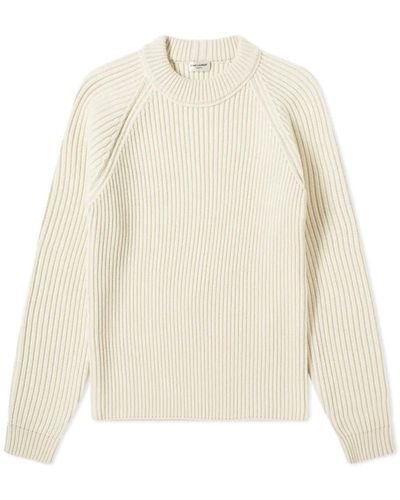 Saint Laurent Wool And Cashmere Sweater - Natural
