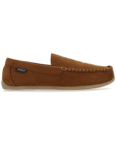 Ralph Lauren Polo Bear Moccasins - Brown