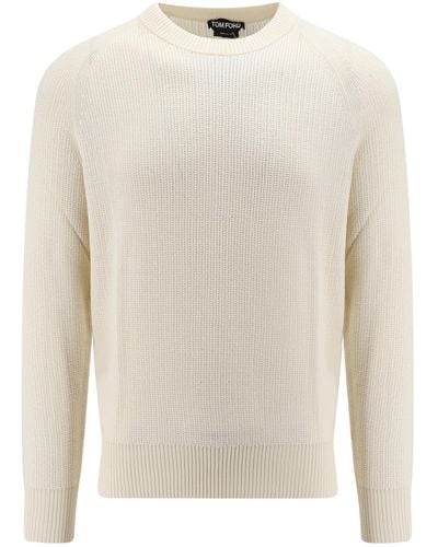 Tom Ford Wool And Silk Jumper - White