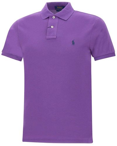 Polo Ralph Lauren Core Replen Cotton Piquet Polo Shirt - Purple