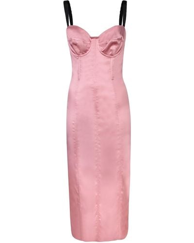 Dolce & Gabbana Longuette Bustier Dress - Pink