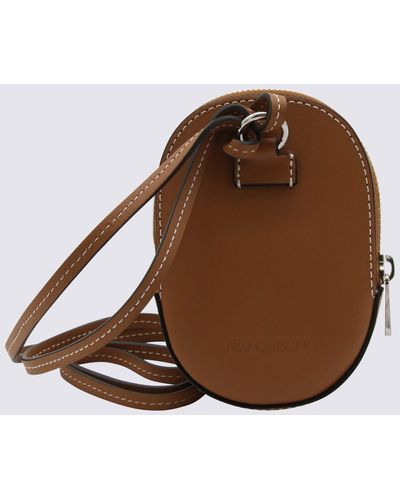JW Anderson Leather Crossbody Bag - Brown