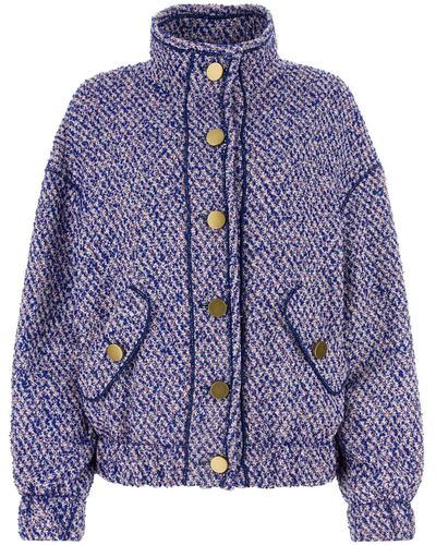 Philosophy Di Lorenzo Serafini Cotton Blend Oversize Jacket - Purple