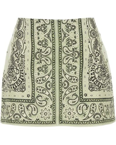 Zimmermann Printed Linen Matchmaker Mini Skirt - Green