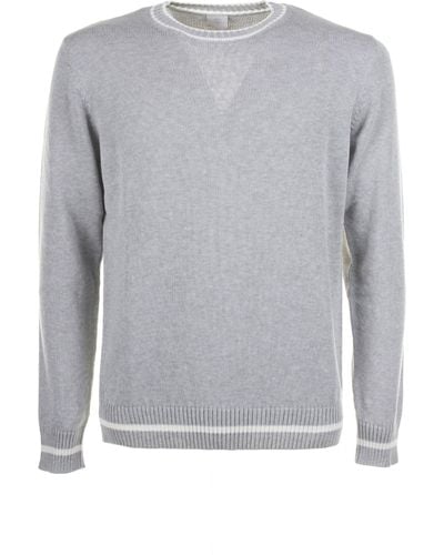 Eleventy Light Crew Neck Sweater - Gray