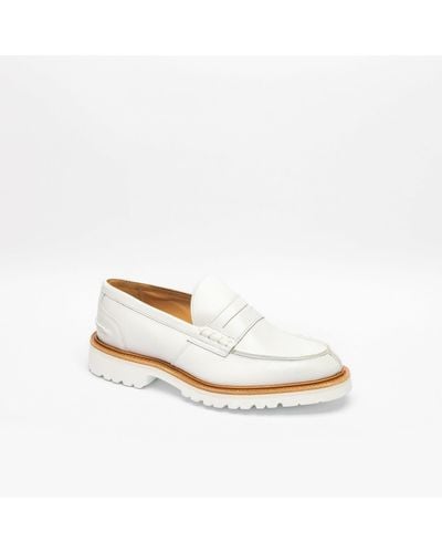 Tricker's Calf Penny Loafer - White