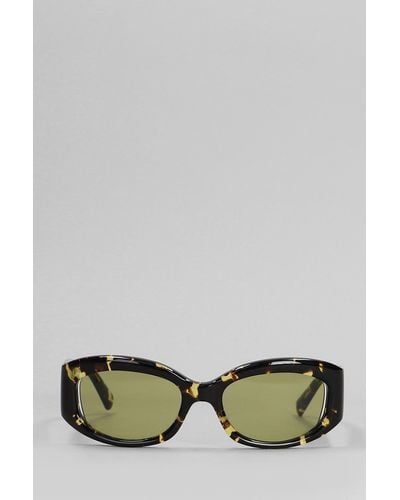 Christopher Esber Davies Sunglasses In Brown Acetate - Green