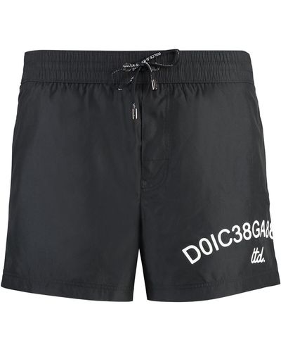 Dolce & Gabbana Nylon Swim Shorts - Gray