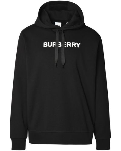 Burberry Ansdell Hoodie With Logo Print - Black