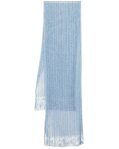 Missoni Metallic-threading Open-knit Scarf - Blue
