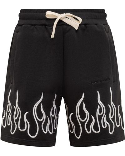 Vision Of Super Flames Shorts - Black