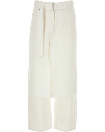 Dries Van Noten Ivory Denim Jeans - White