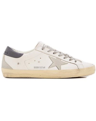 Golden Goose Super-Star Distressed Low-Top Trainers - White