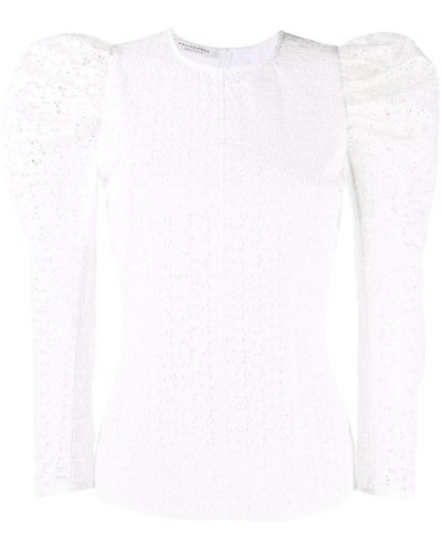 Philosophy Di Lorenzo Serafini Floral Lace Puff-sleeves Blouse - White
