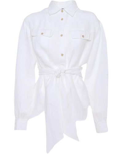Fay Shirt With Bow - White
