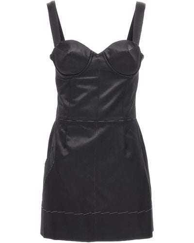 Maison Margiela Contrast Stitching Corset Dress Dresses - Black