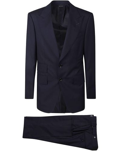 Tom Ford Two-Button Fitted Blazer - Blue