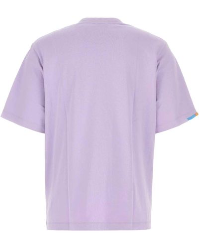 Marcelo Burlon Lilac Cotton Oversize T-Shirt - Purple