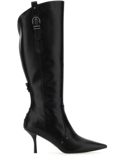 Stuart Weitzman Leather Maverick 75 Boots - Black