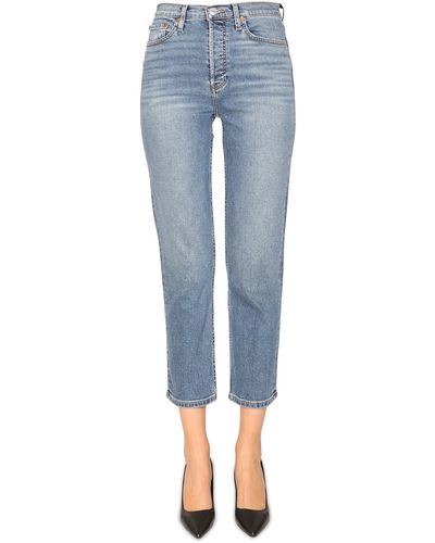 RE/DONE Cropped Jeans - Blue